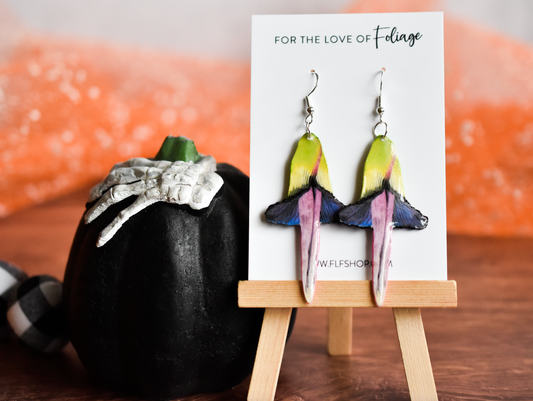 Corpse Flower Halloween Plant Earrings | Spooky Flower Earrings