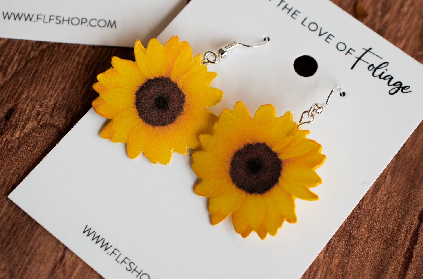 Sunflower Earrings | Leaf Earrings